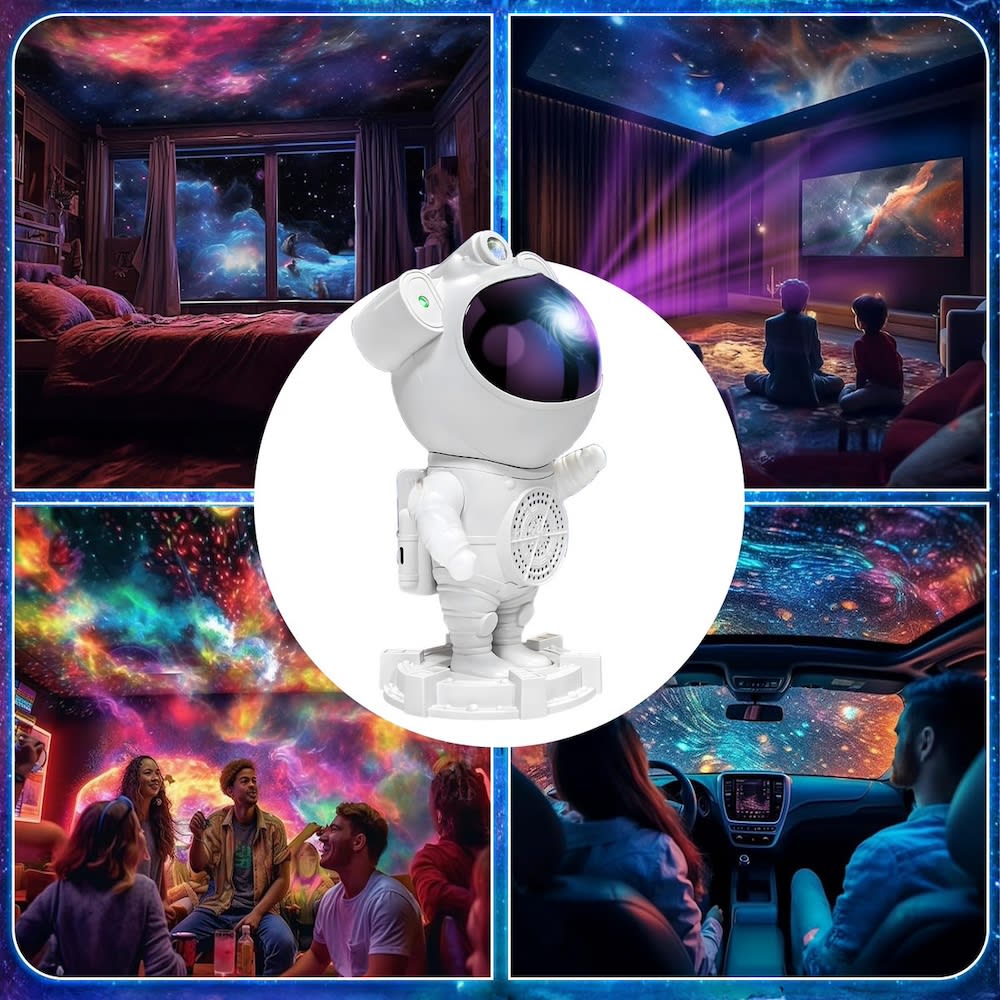 Proyector De Estrella Galaxia Astronautas Lampara De Noche Z197
