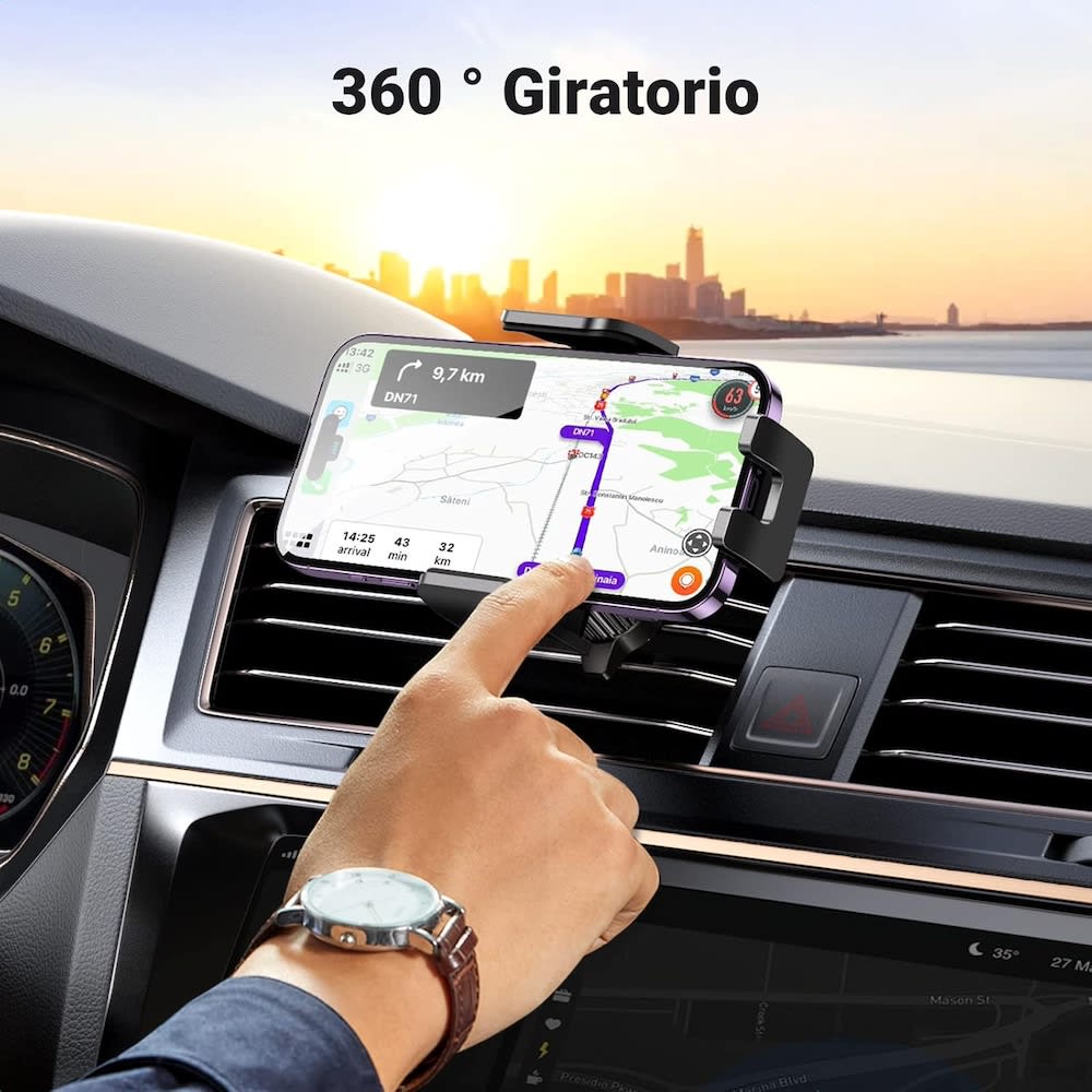 Soporte Automóvil Rendija Ventilación Rotación 360° Moreka Modelo ZJ-0126