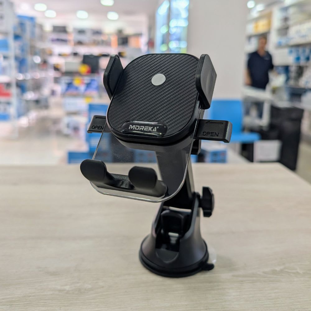 Soporte Automóvil Giratorio con ventosa para tablero y parabrisas Rotación 360° Moreka Modelo ZJ-0145