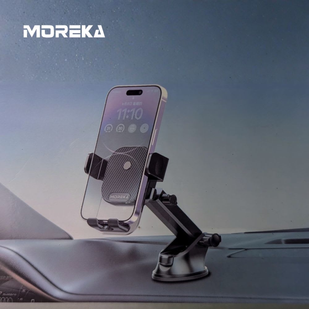 Soporte Automóvil Giratorio con ventosa para tablero y parabrisas Rotación 360° Moreka Modelo ZJ-0148