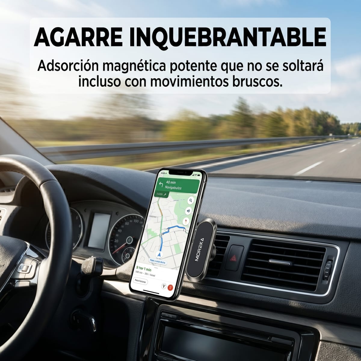 Soporte Magnético para Auto Moreka ZJ-017 Sujeción Fuerte y Compacta para Celular en Coche3