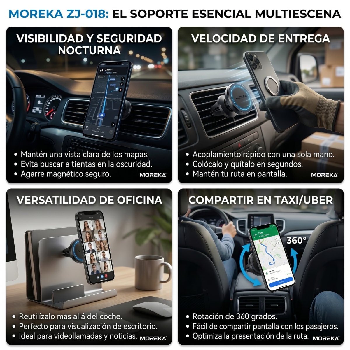 Soporte Magnético Celular Auto Iman Universal 360 Zj-0187