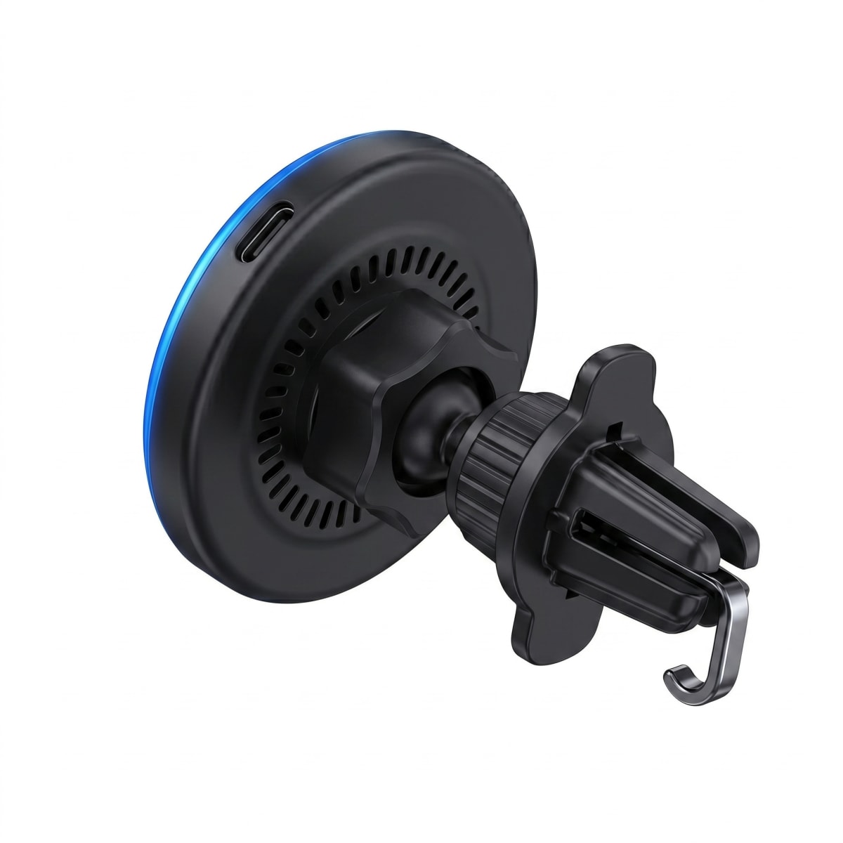 Cargador Inalámbrico Magnético para Auto Moreka ZJ-020 15W Soporte Ventilación Carga Rápida1