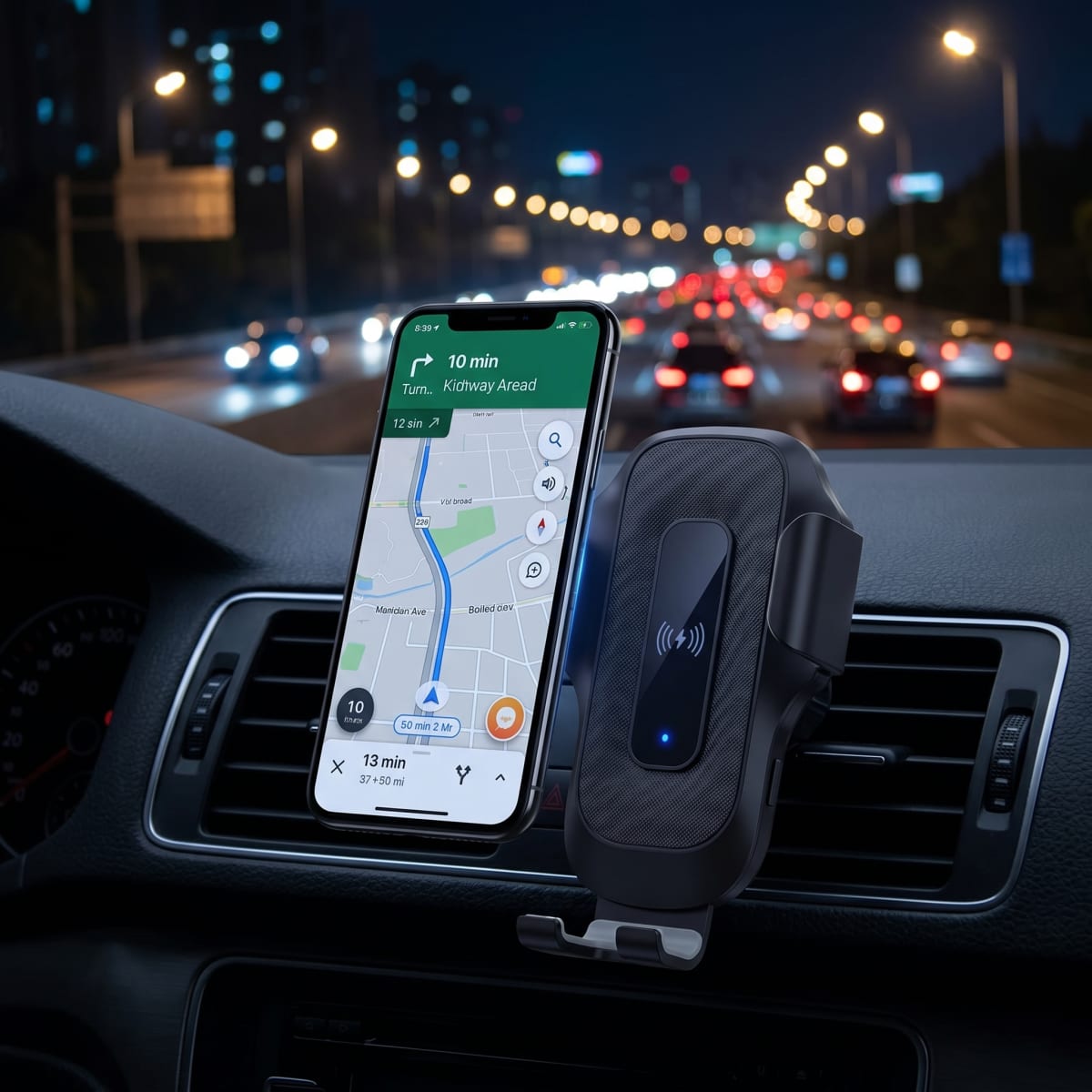 Soporte Celular Auto Carga Inalámbrica 15w Moreka Zj-0217