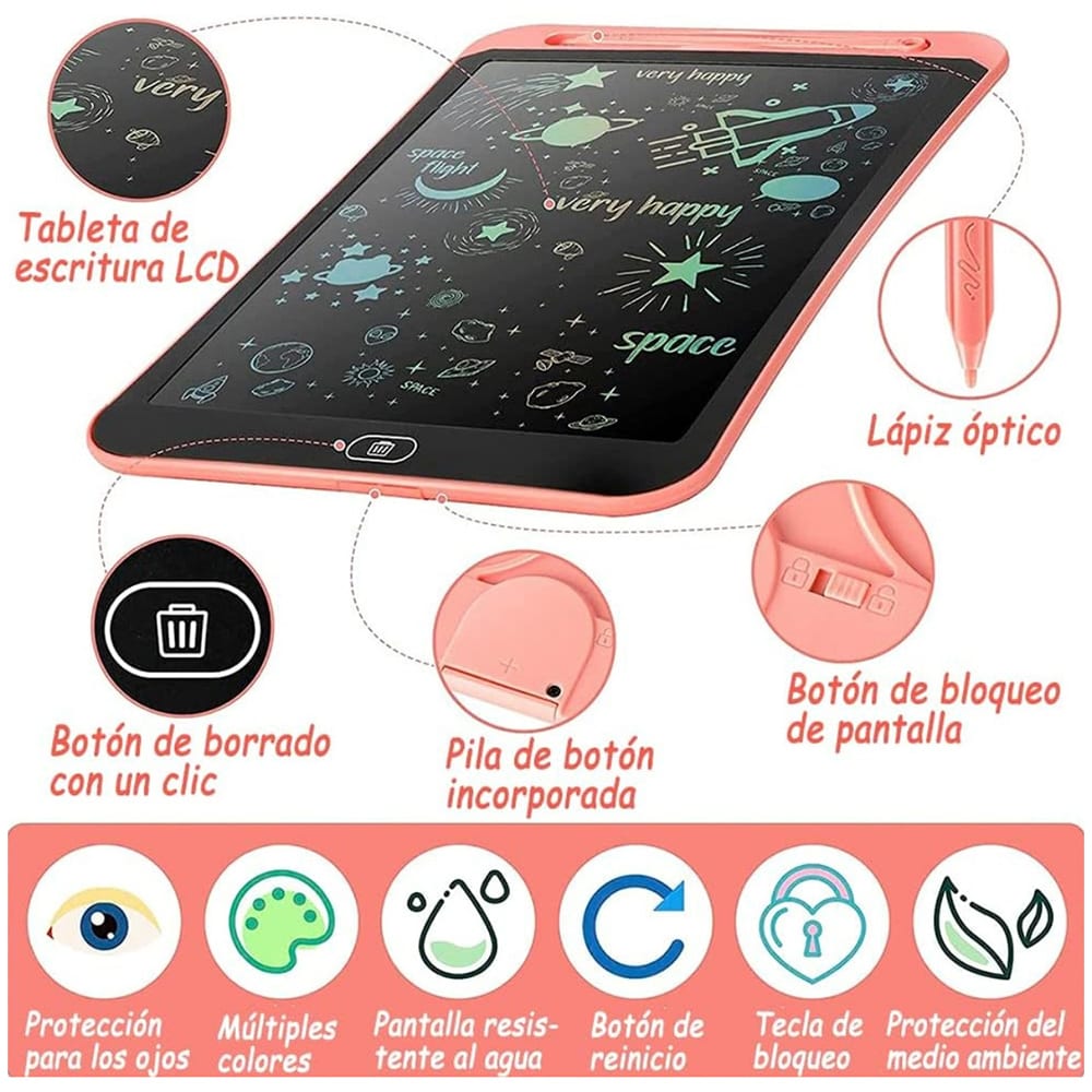 Pizarras Mágicas Lcd Para Niños De 8.5 Pulgadas Tableta ZP 033