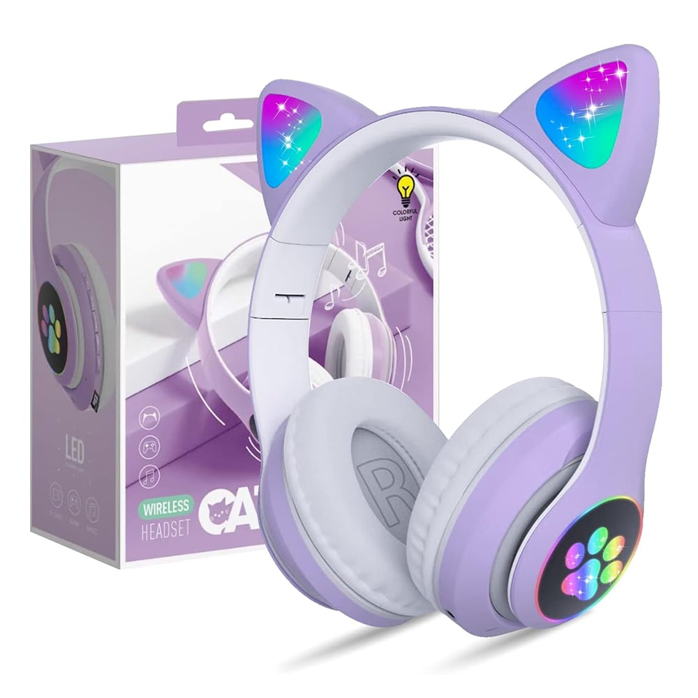 Diadema Audifonos Bluetooth Rgb Auriculares Bluetooth Diadema De