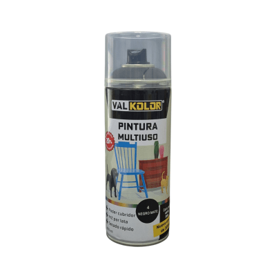 PINTURA NEGRO OPACO (MATE) USO GENERAL 400ML VALKOLOR1