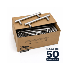TIRADOR INOXIDABLE TUBULAR DE 20CM CAJA DE 50 UNIDADES