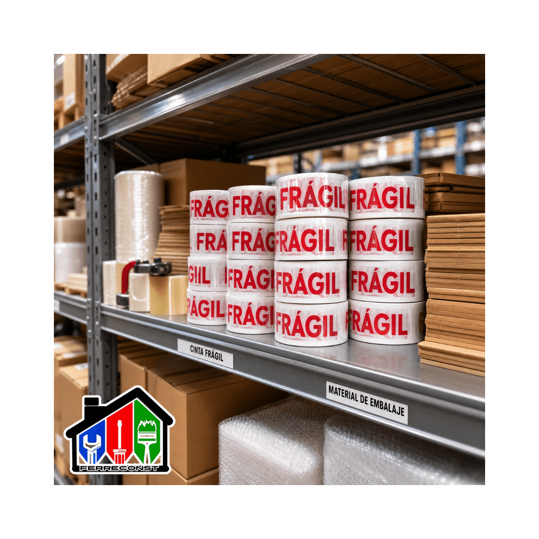 CINTA DE EMBALAJE FRAGIL 100MT X 4.5CM PACK DE 3 UNIDADES6