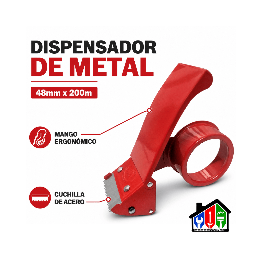 DISPENSADOR DE CINTA DE EMBALAJE 48MMX400M METAL9