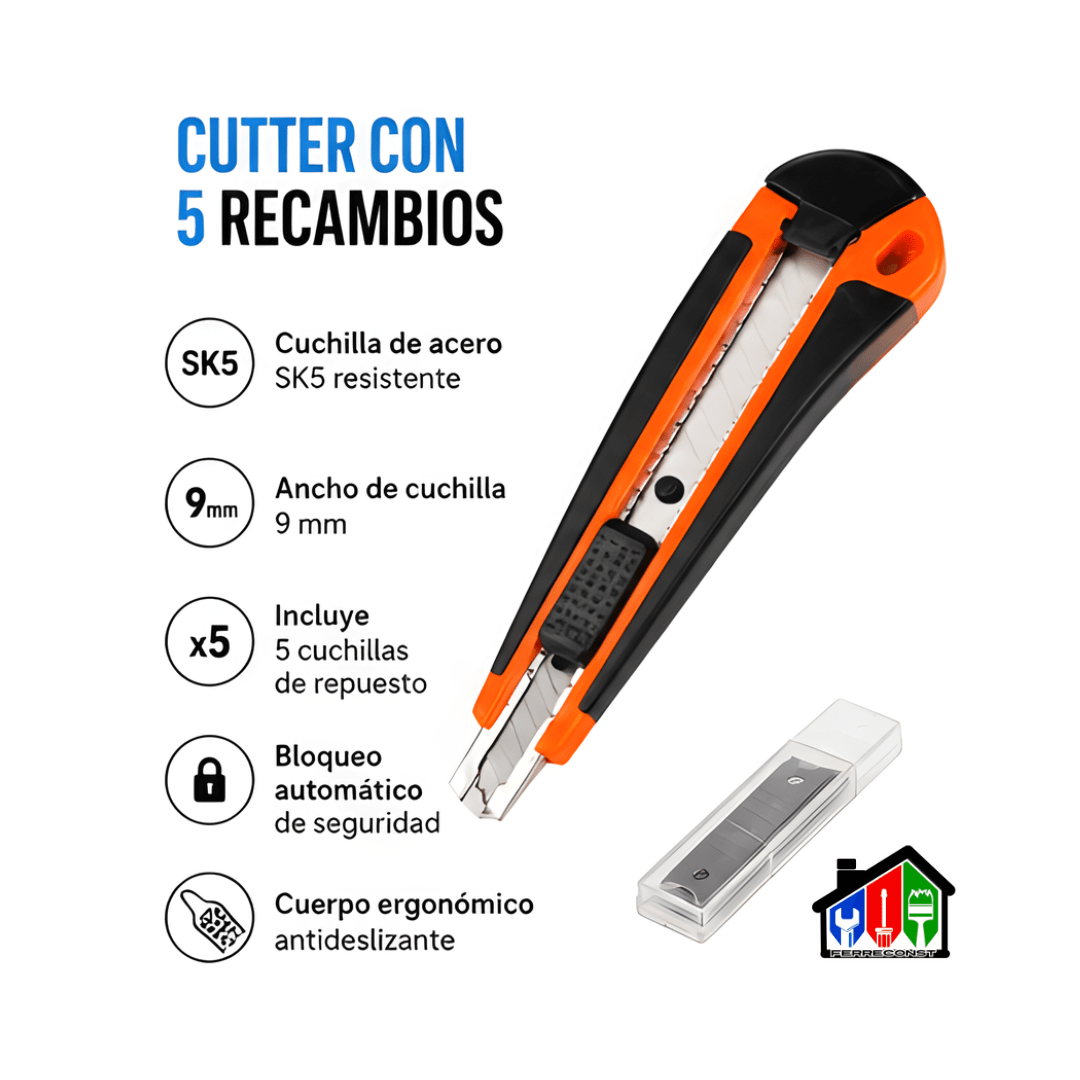 CORTA CARTON-CUTTER CON RECAMBIO 9MM3