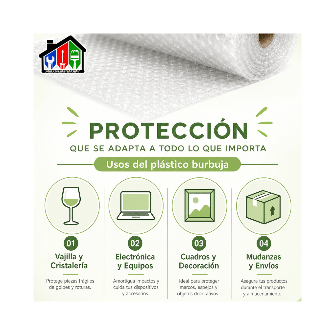 PLASTICO BURBUJA 25 METROS X 50CM DE ANCHO5