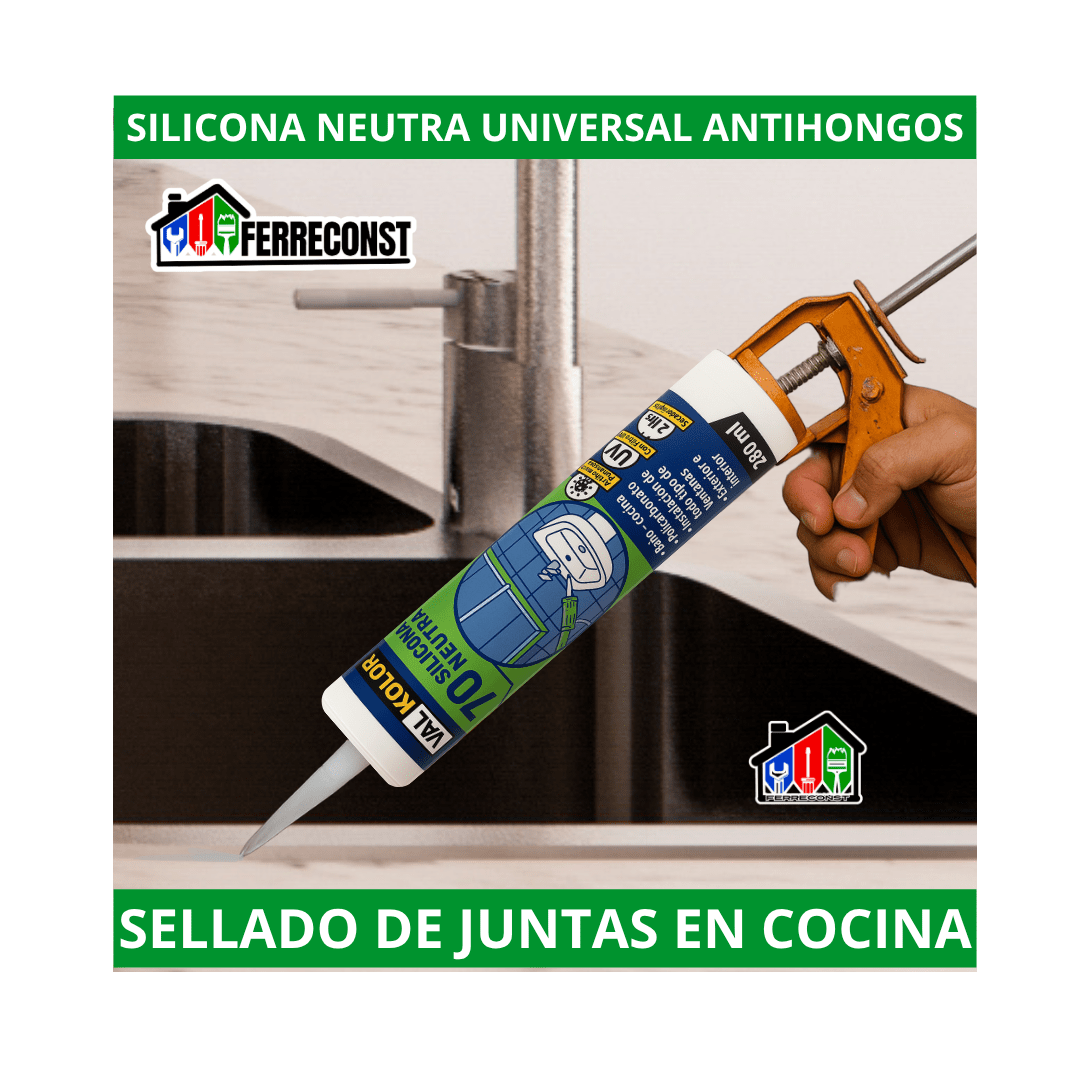 SILICONA NEUTRA UNIVERSAL ANTIHONGOS BLANCO 280ML VALKOLOR9
