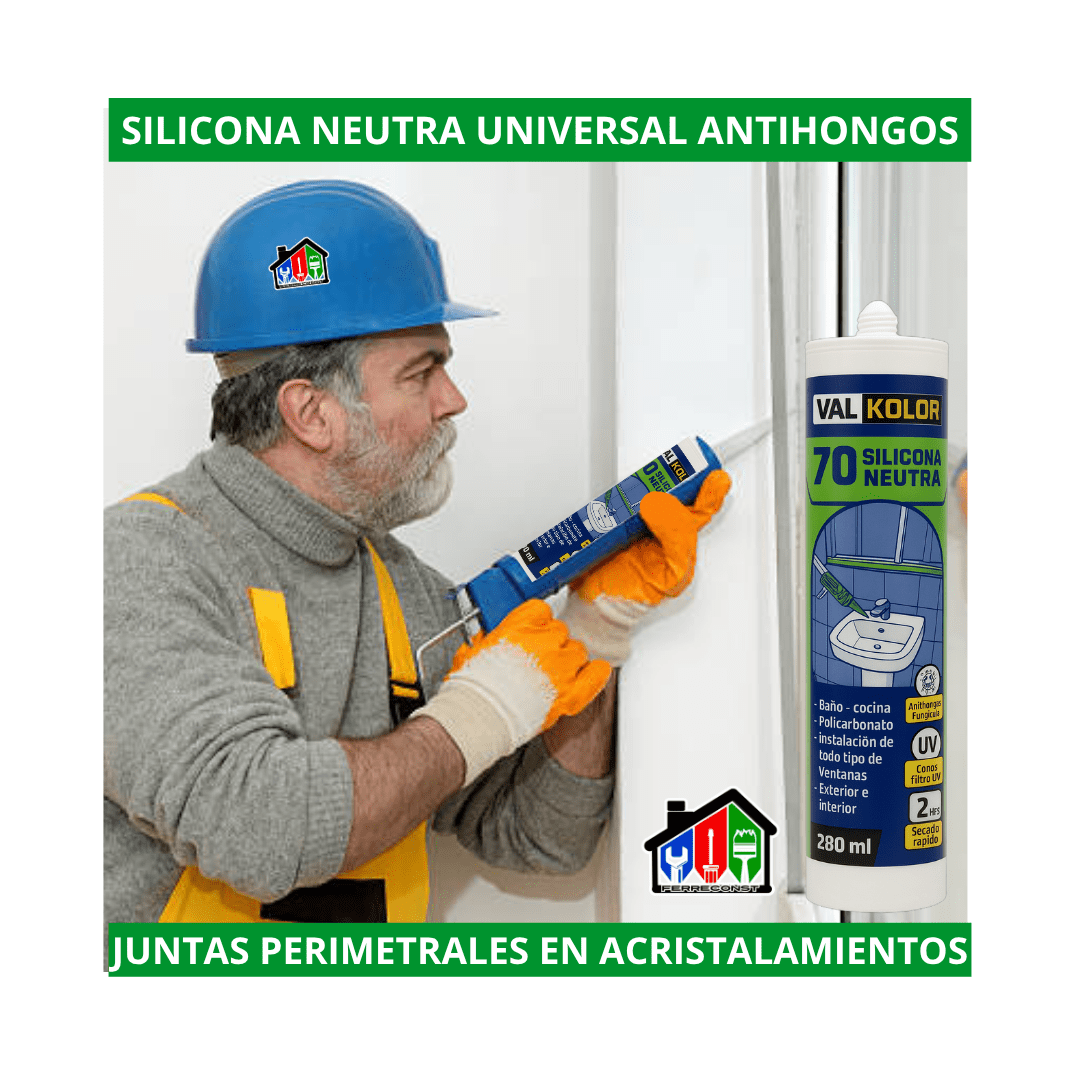 SILICONA NEUTRA UNIVERSAL ANTIHONGOS BLANCO 280ML VALKOLOR6