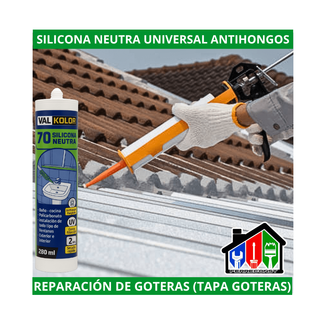 SILICONA NEUTRA UNIVERSAL ANTIHONGOS BLANCO 280ML VALKOLOR10
