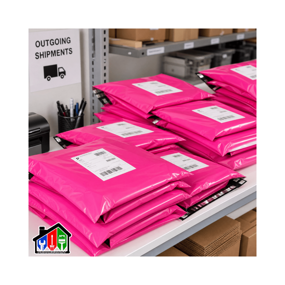 BOLSAS COURIER AUTOADHESIVAS FUCSIA 17X30 100 UNIDADES9