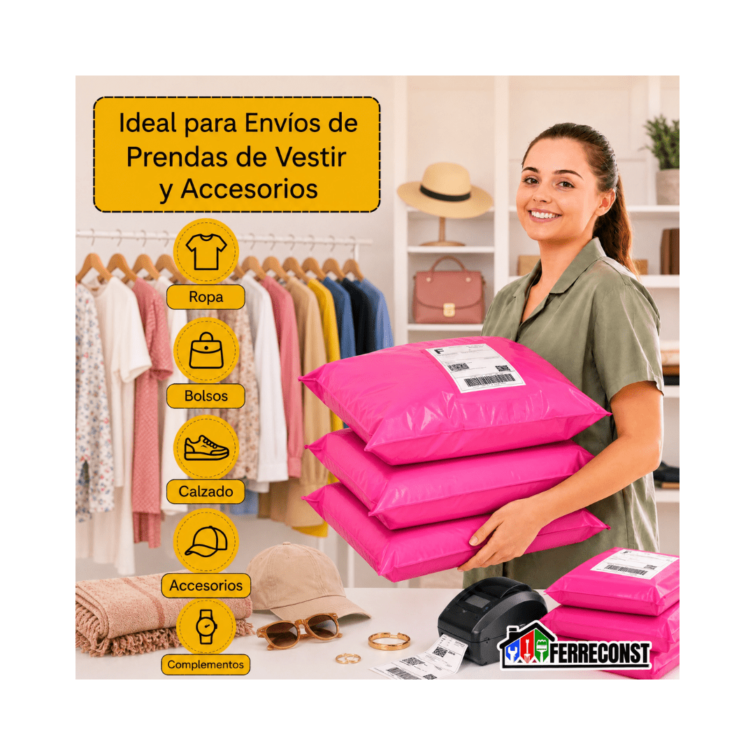 BOLSAS COURIER AUTOADHESIVAS FUCSIA 17X30 100 UNIDADES3