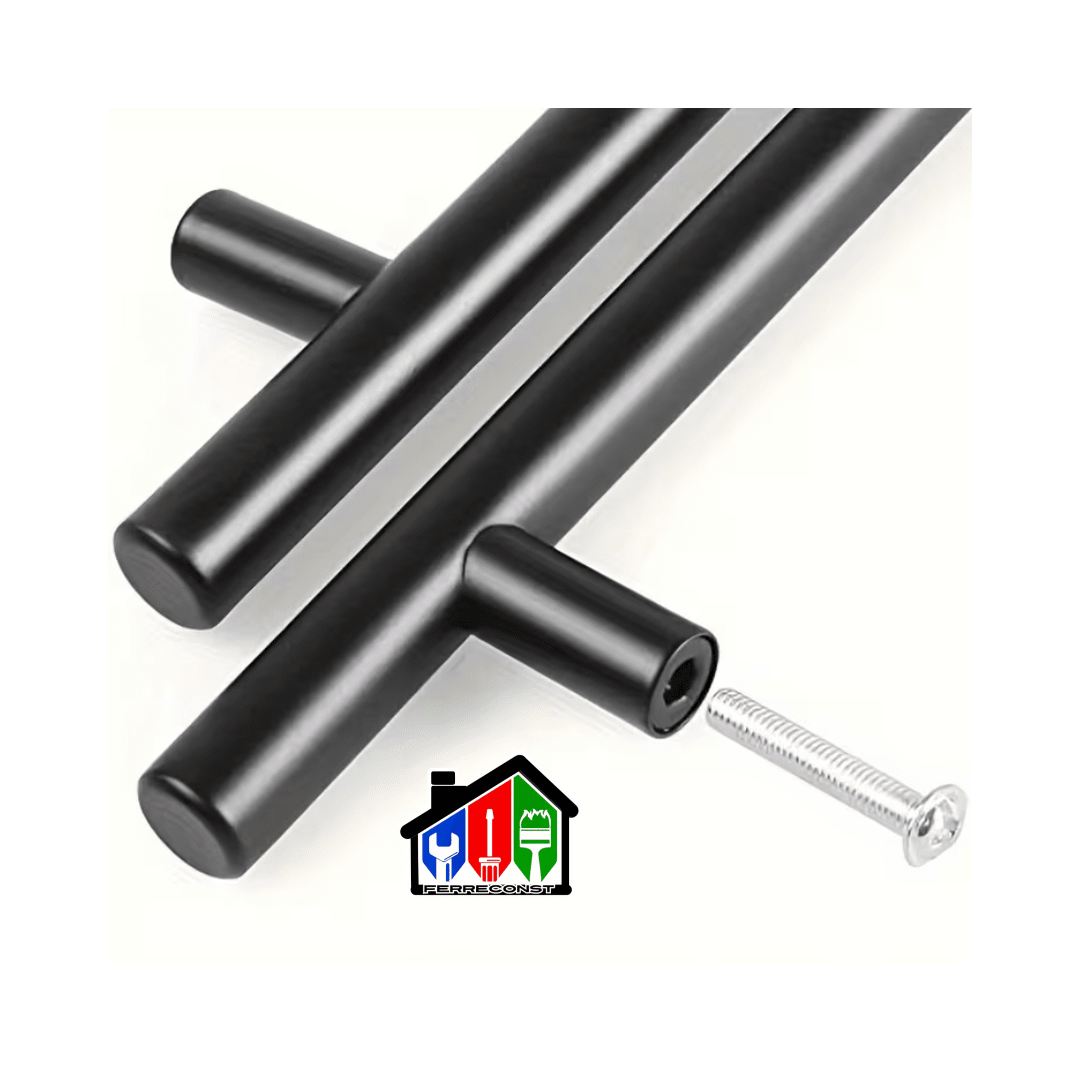 TIRADOR TUBULAR METALICO NEGRO 20CM PACK DE 10 UNIDADES7