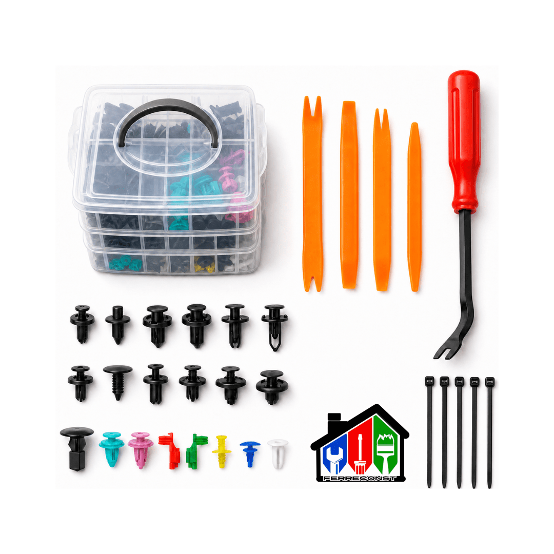 KIT DE CLIP BROCHES RETENCIÓN PARA AUTOS  725 PIEZAS9
