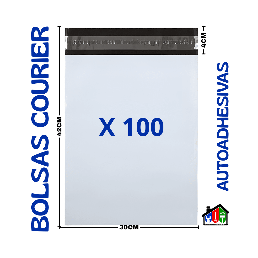 BOLSAS COURIER / SOBRES AUTOADHESIVOS BLANCO 30X42CM 100 UNIDADES2