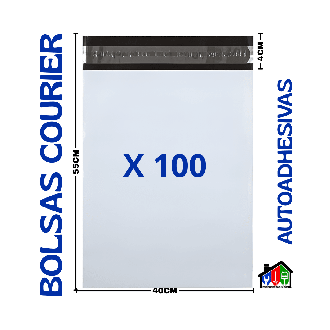 BOLSAS COURIER / SOBRES AUTOADHESIVOS BLANCO 40X55CM 100 UNIDADES2