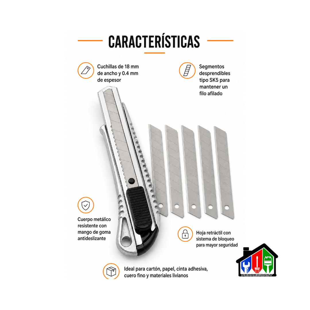 CORTA CARTON-CUTTER 18MM CON RECAMBIO9