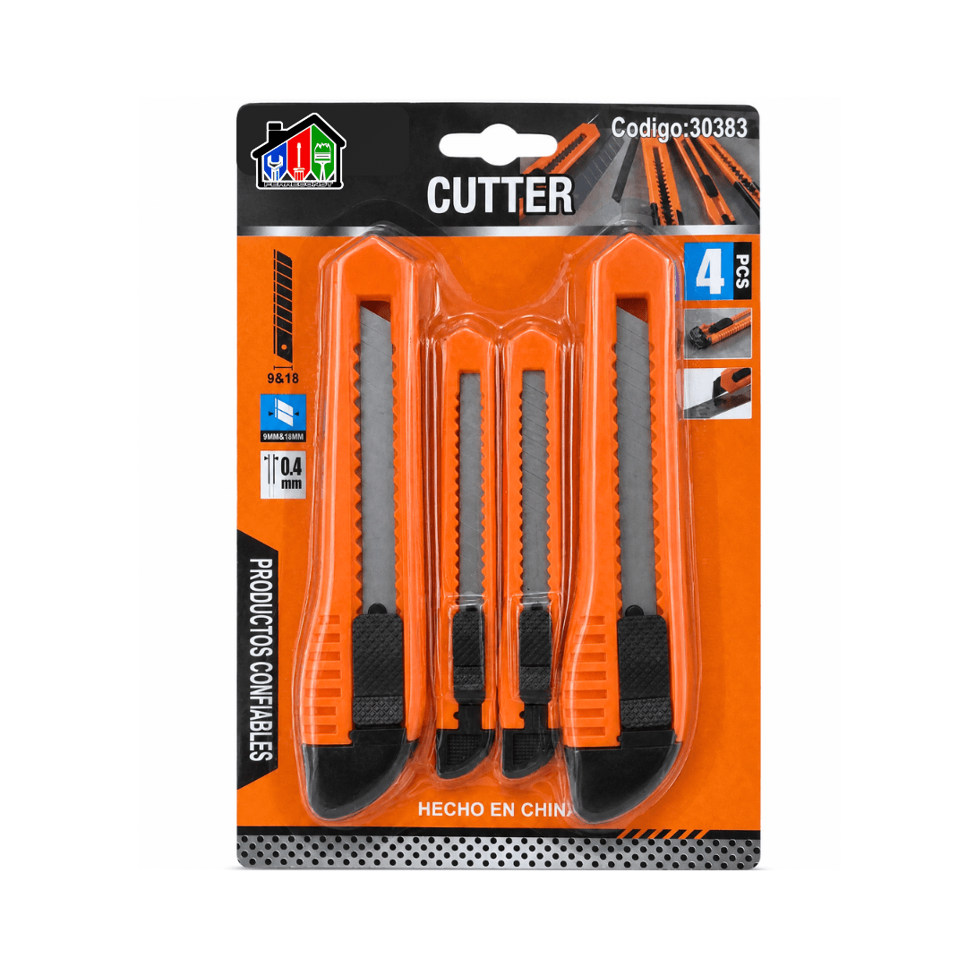 CORTA CARTON-CUTTER SET DE 4 PCS 19MM Y 18MM 0