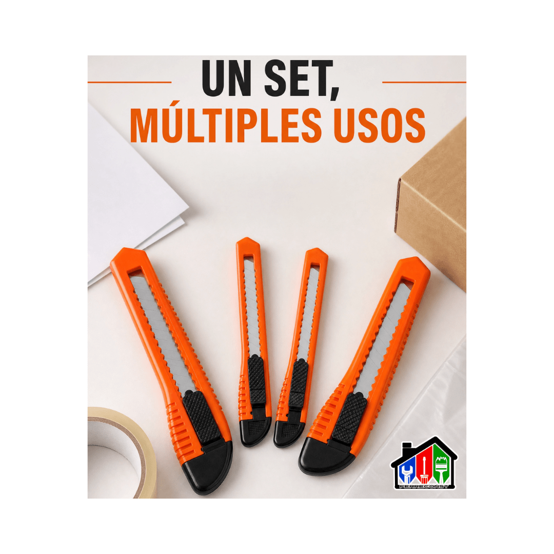 CORTA CARTON-CUTTER SET DE 4 PCS 19MM Y 18MM8
