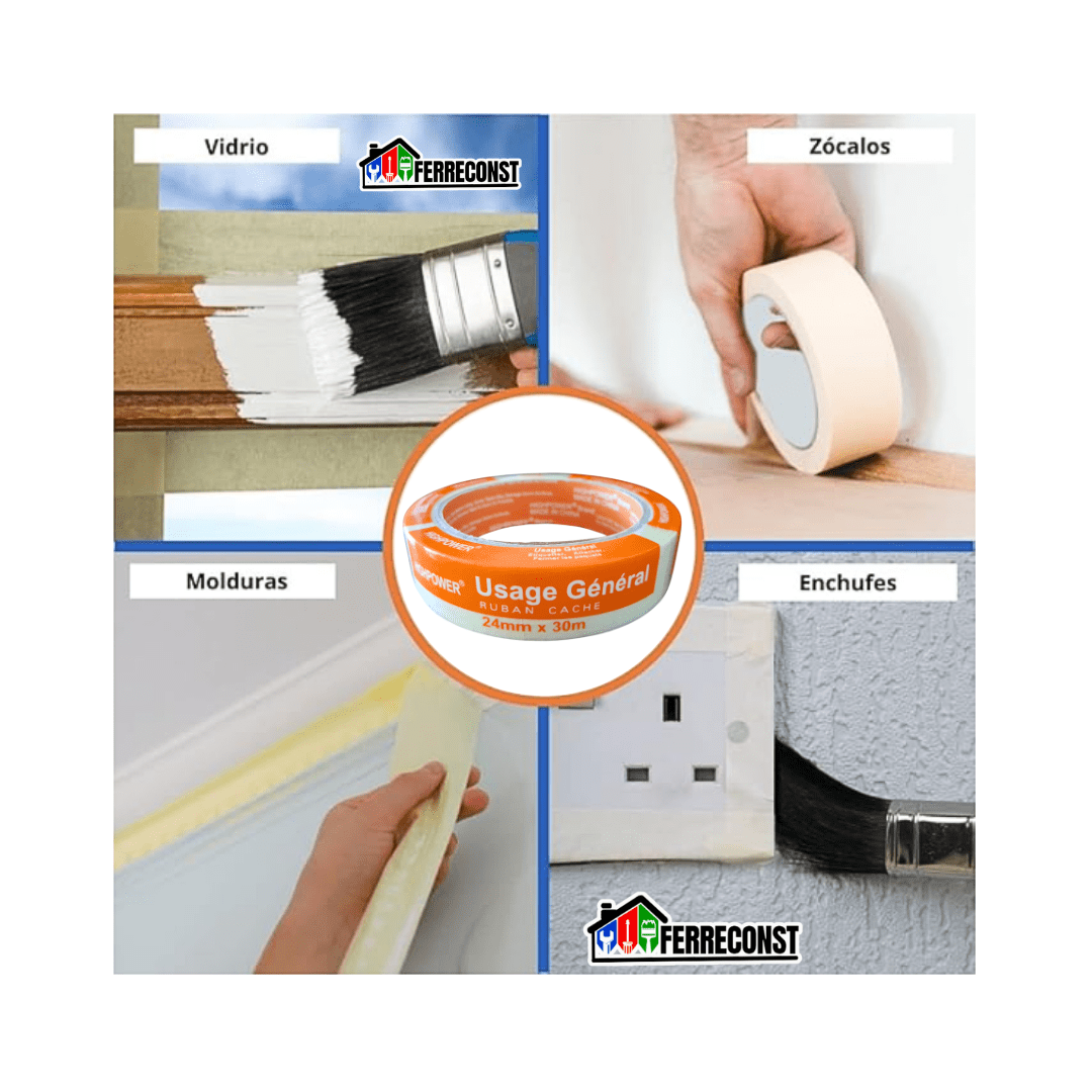 CINTA MASKING TAPE DE  24MMX30MT CINTA DE ENMASCARAR4