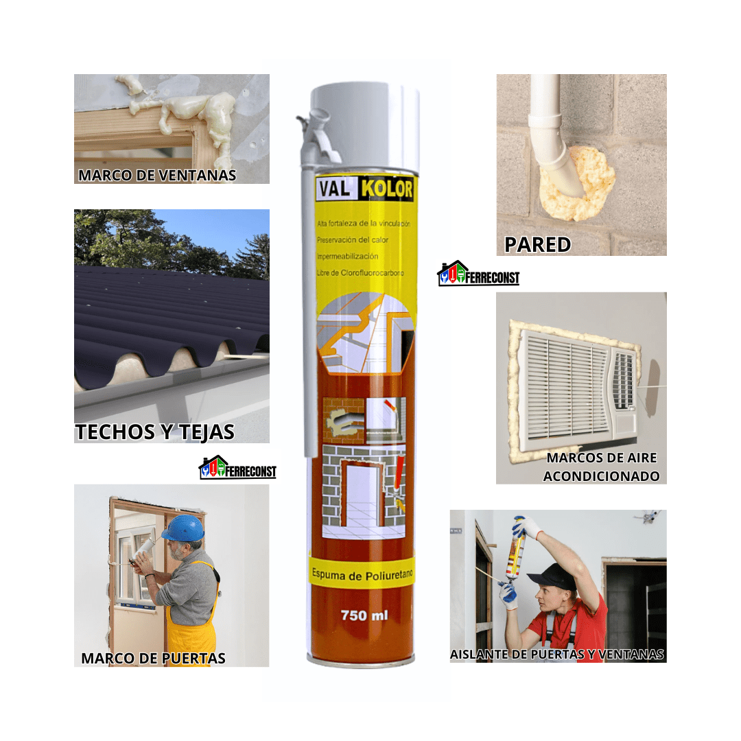 SELLADOR ESPUMA DE POLIURETANO EXPANSIVA 750ML VALKOLOR5