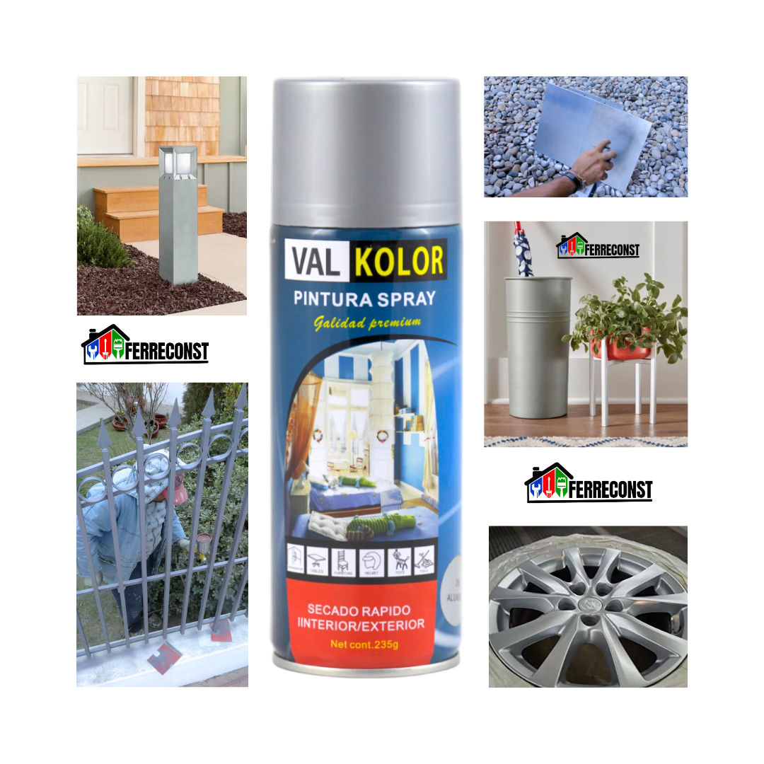 Pintura color Aluminio Uso General 400ml Valkolor4