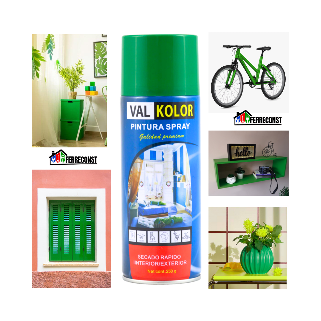 PINTURA SPRAY VERDE DE USO GENERAL 400ML VALKOLOR2
