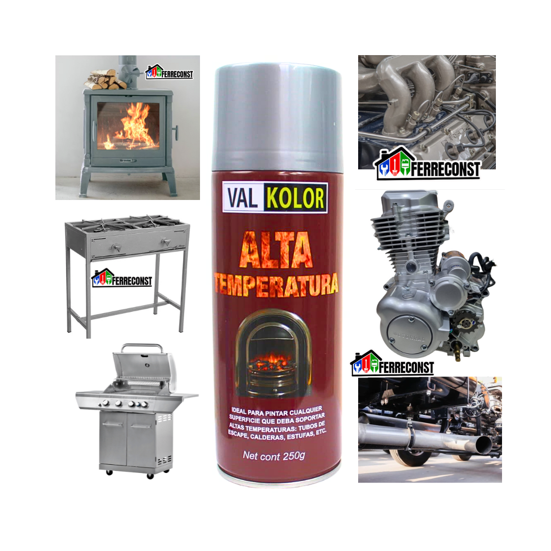 PINTURA DE ALTA TEMPERATURA ALUMINIO 400ML2