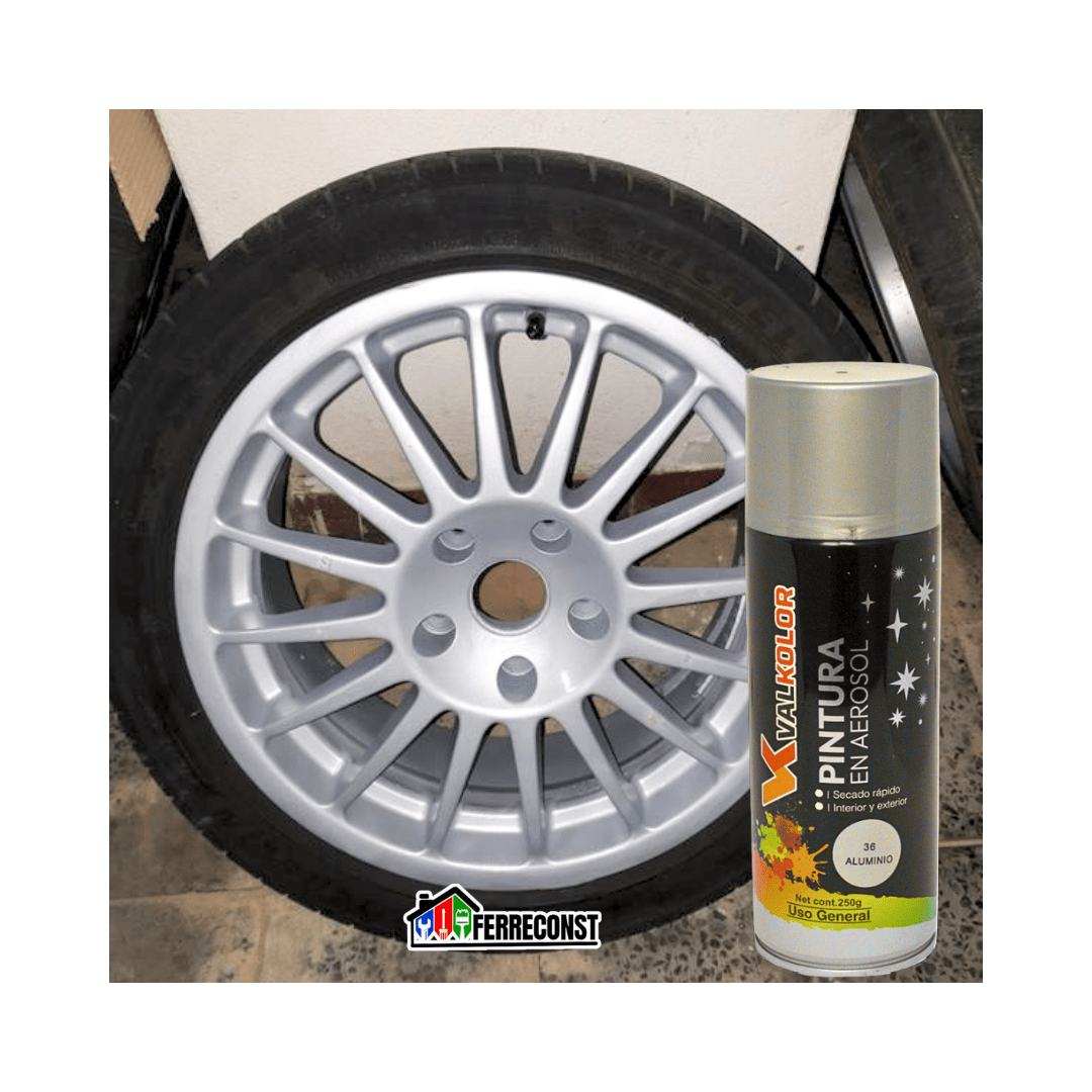 Pintura color Aluminio Uso General 400ml Valkolor9