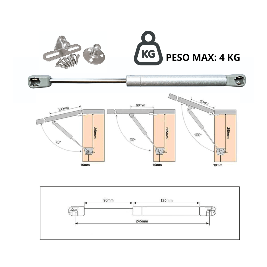 BRAZO HIDRÁULICO PARA PUERTA 120N4