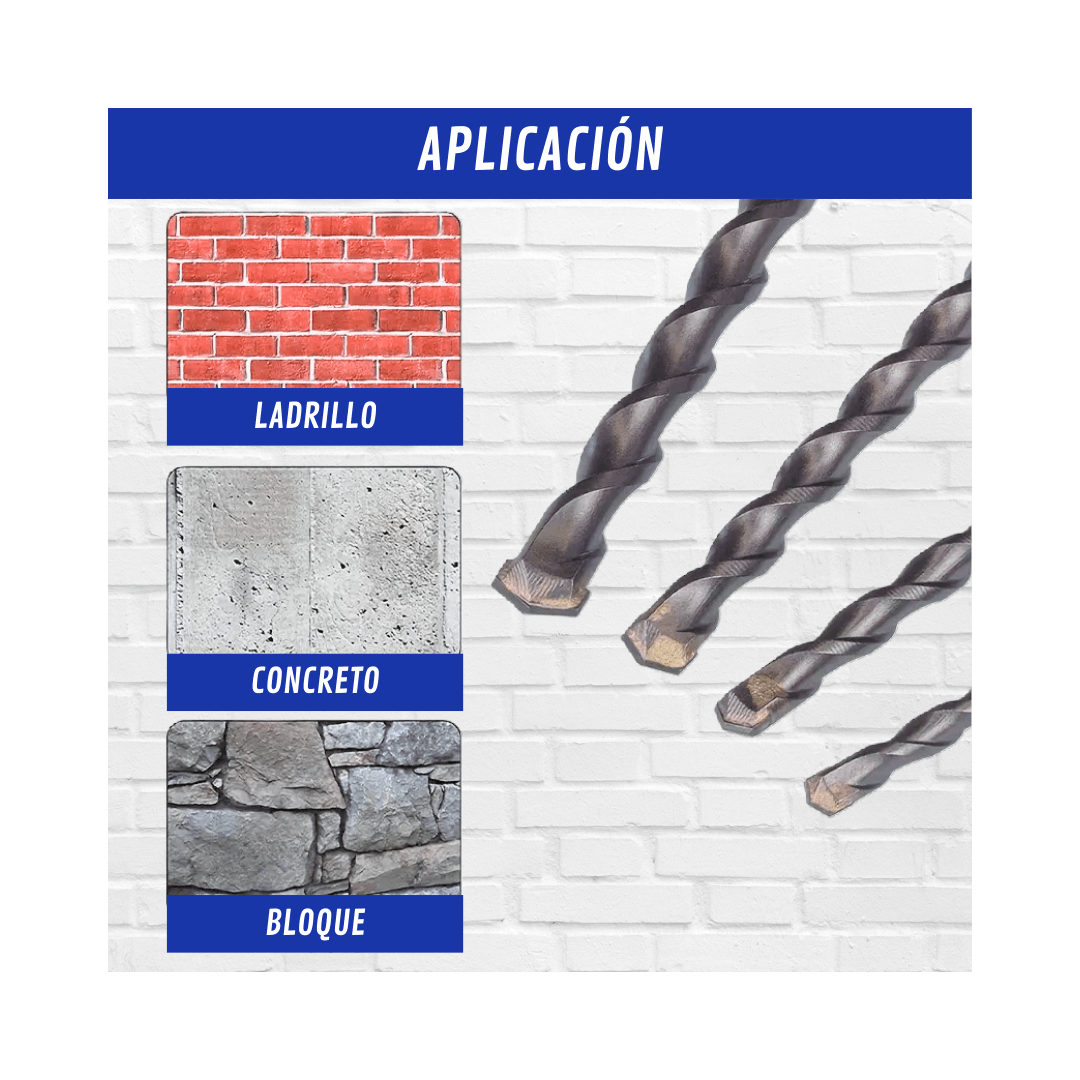 BROCA PARA CONCRETO, BLOQUE, LADRILLO, PIEDRA DE 10X150MM3