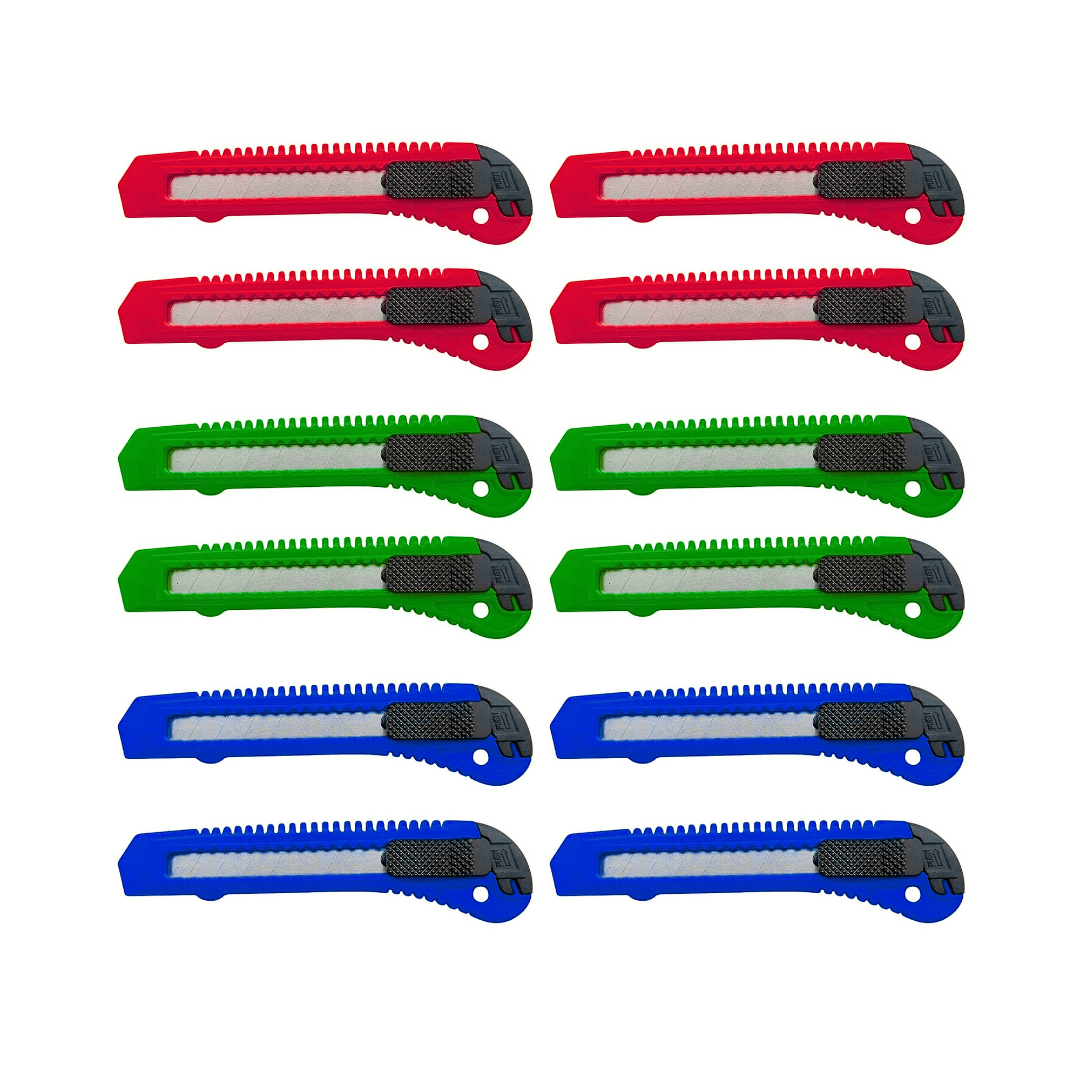 Pack Cuchillo Cartonero Tira 12 Unidades Corta Carton2