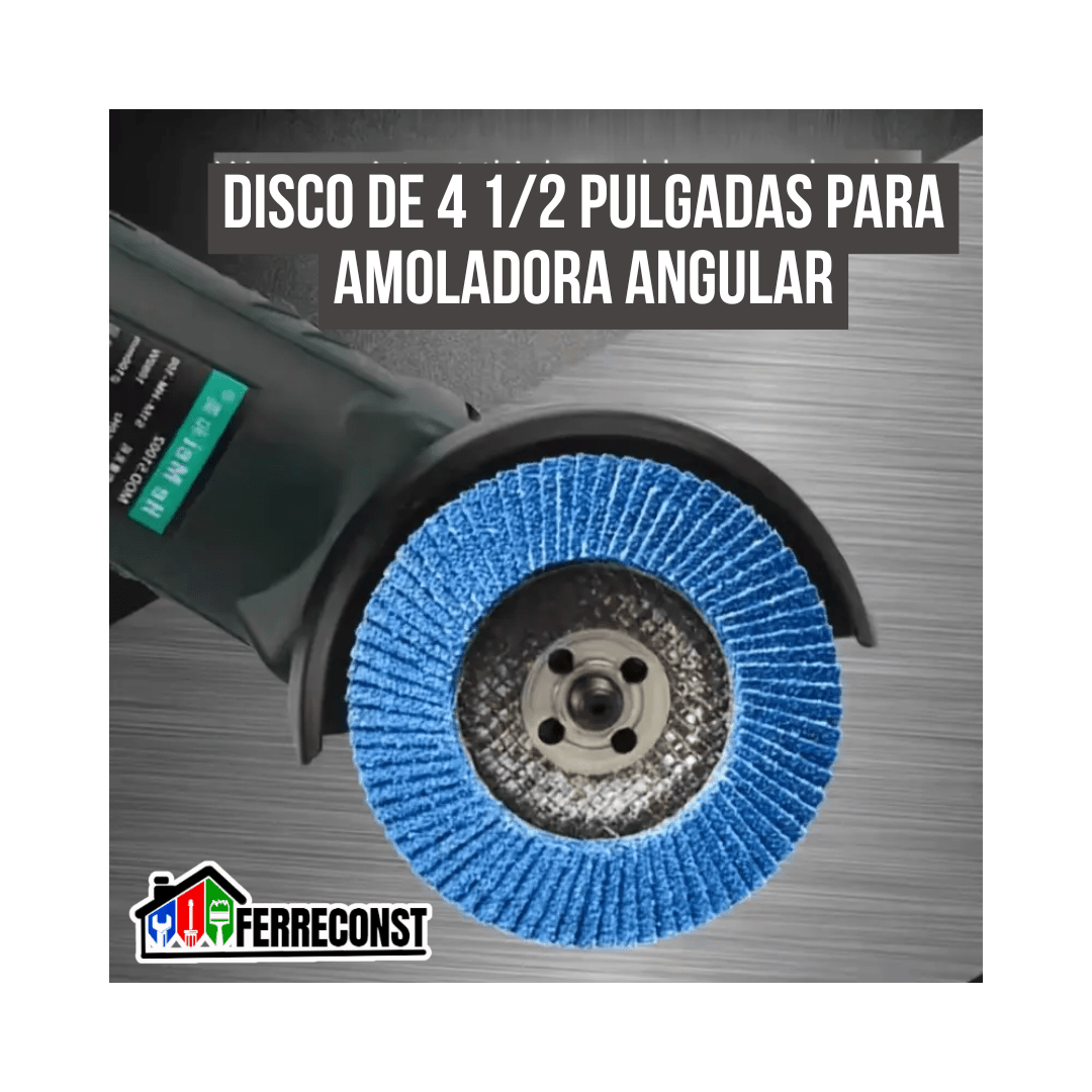 DISCO FLAP DE ZIRCONIO GRANO 60 PARA METAL 4 1/2