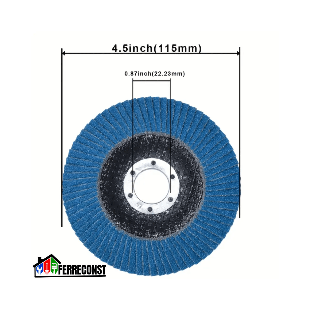 DISCO FLAP DE ZIRCONIO GRANO 40 PARA METAL 4 1/2