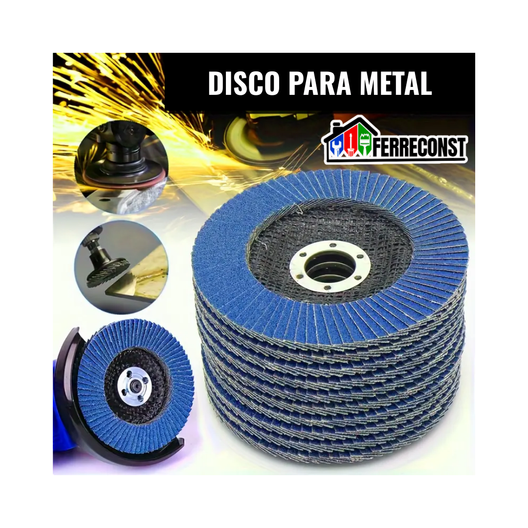 DISCO FLAP DE ZIRCONIO GRANO 60 PARA METAL 4 1/2
