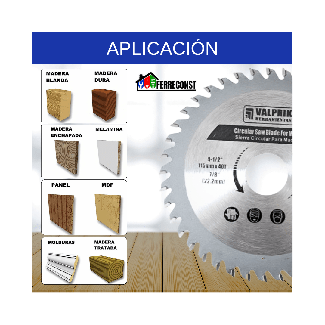 DISCO SIERRA CIRCULAR MADERA 4 1/2  115MM 40 DT2