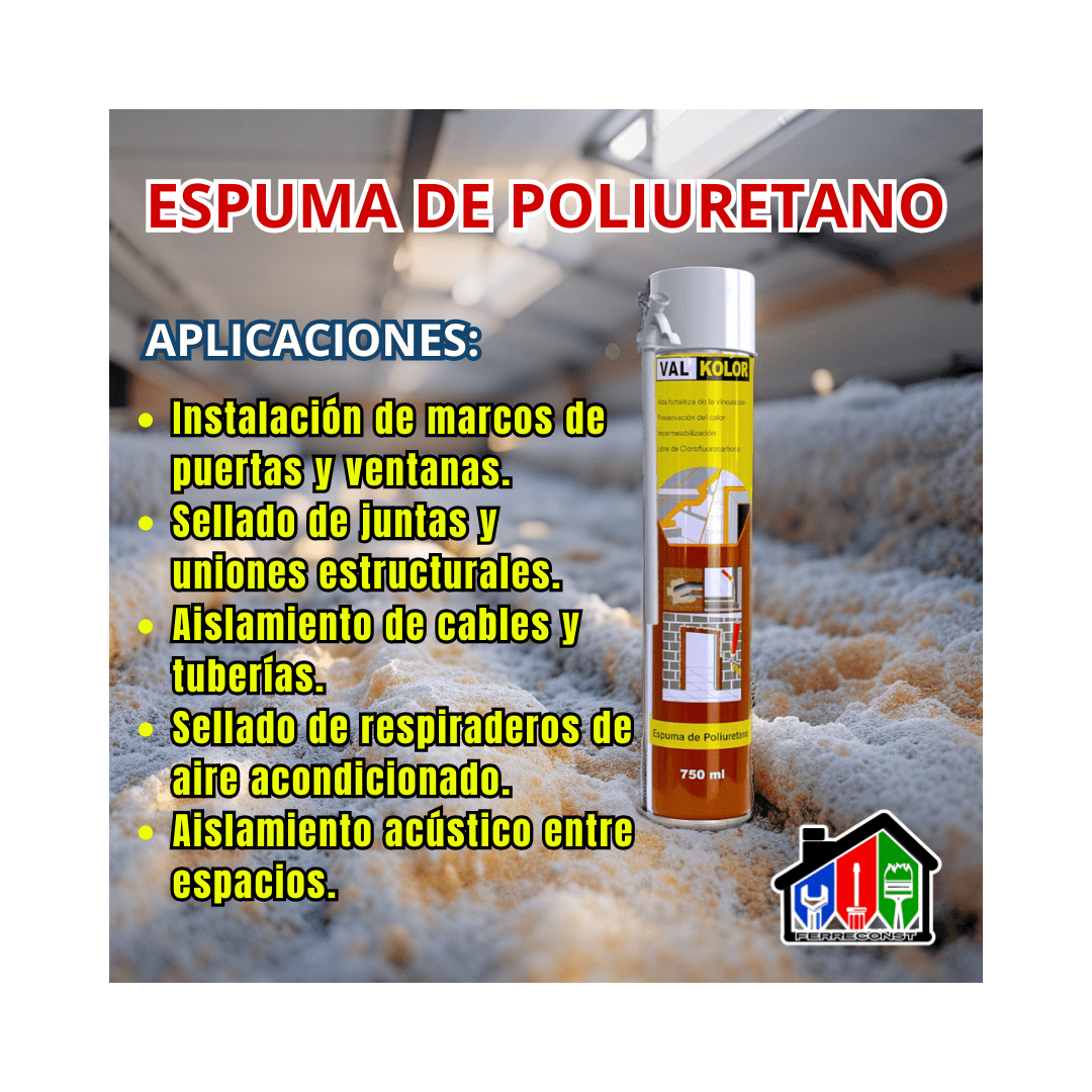 SELLADOR ESPUMA DE POLIURETANO EXPANSIVA 750ML VALKOLOR2
