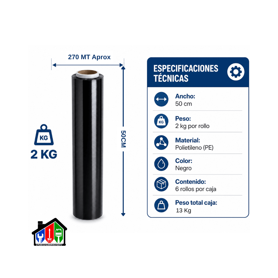 PAPEL FILM CAJA DE 6 UD 50X2KGX270MT NEGRO3