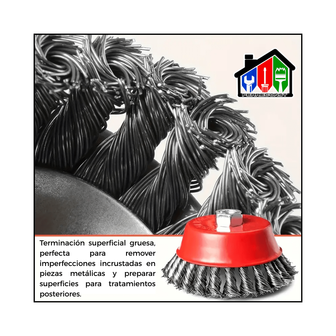 GRATA COPA TRENZADA DE ACERO 3