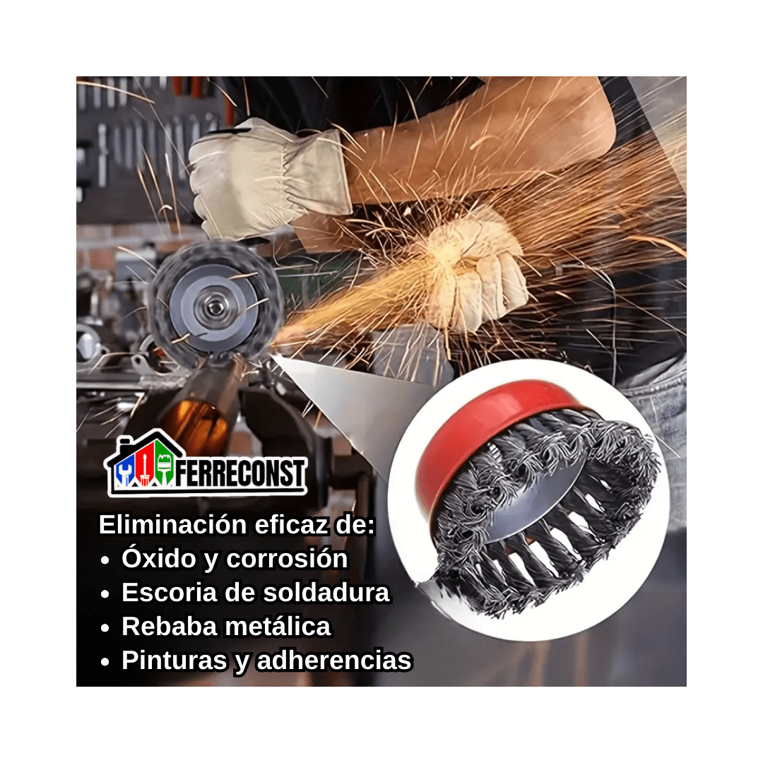 GRATA COPA TRENZADA DE ACERO 3