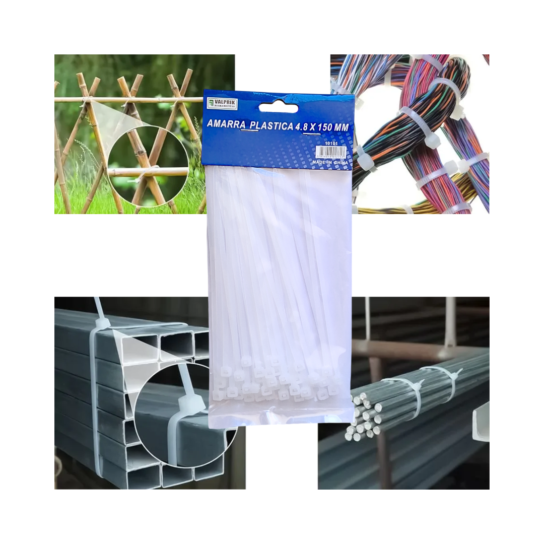 AMARRAS PLASTICAS 15CM X 4.8MM 50 UNIDADES1