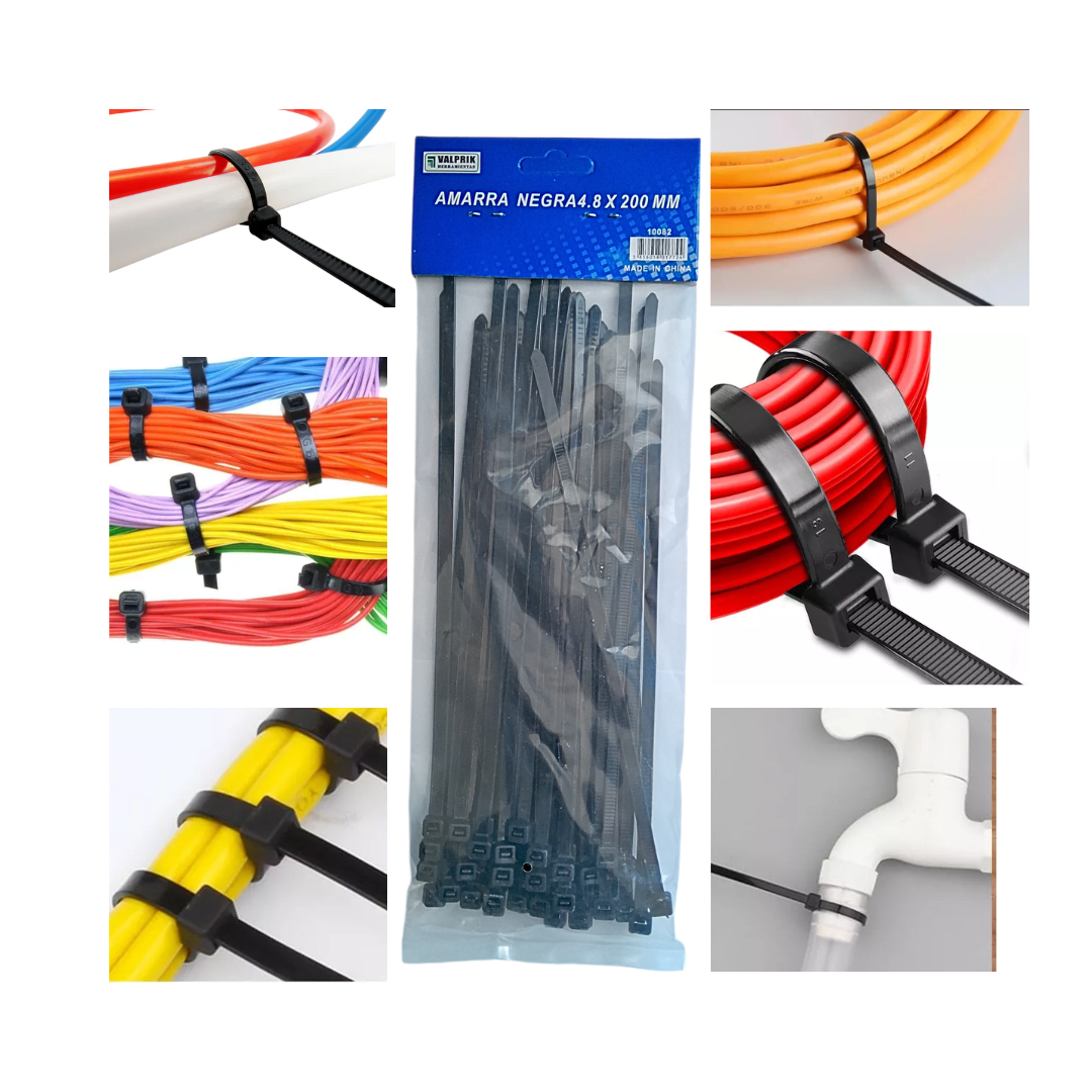 AMARRAS NEGRAS DE 20CM X 4.8MM BOLSA DE 50 UNIDADES2