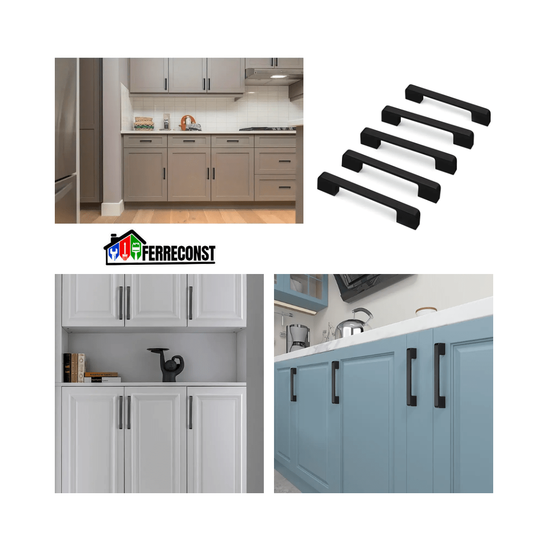 TIRADORES METÁLICOS NEGRO DE 13,6CM2