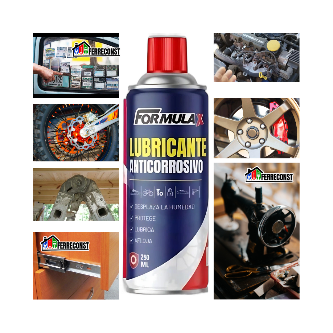 LUBRICANTE ANTICORROSIVO SPRAY TIPO W40 DE 250ML FORMULA X3