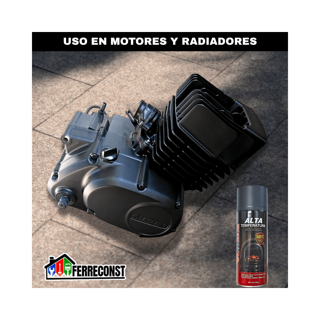 PINTURA SPRAY ALTA TEMPERATURA NEGRO 400ML VALKOLOR4